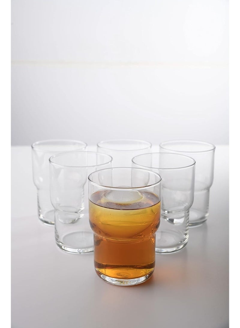 أيكيا طقم أكواب زجاجية قابلة للتكديس من ايكيا - 6 قطع، أكواب شفافة سعة 170 مل للماء والعصير والمشروبات الباردة، سهلة التنظيف - Image 3